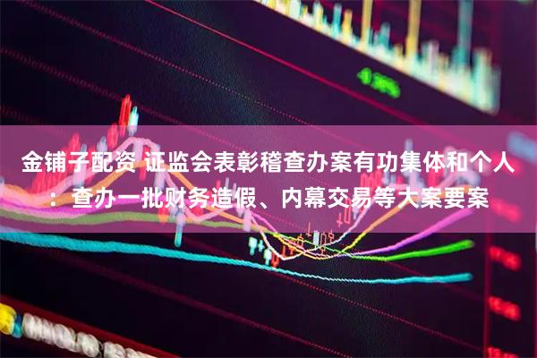 金铺子配资 证监会表彰稽查办案有功集体和个人：查办一批财务造假、内幕交易等大案要案